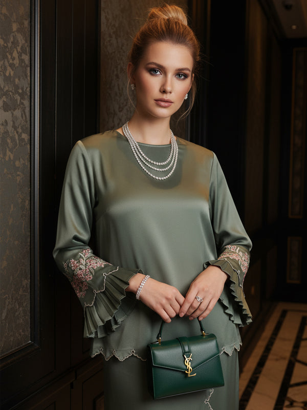 BAJU KURUNG KEDAH ZALEY (PICKLE GREEN)